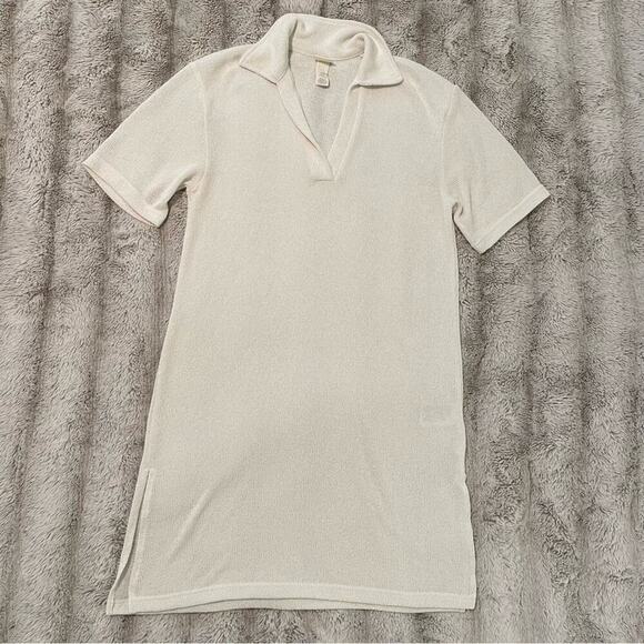 H&M Cream Knit Oversized Costal Summer Dress - Picture 2 of 5